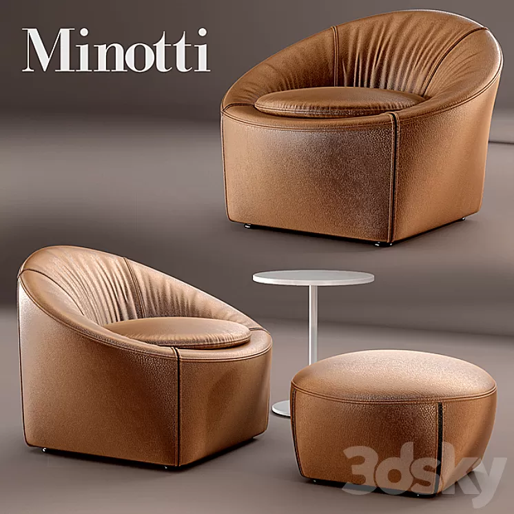 Armchair Minotti CAPRI 3D Model
