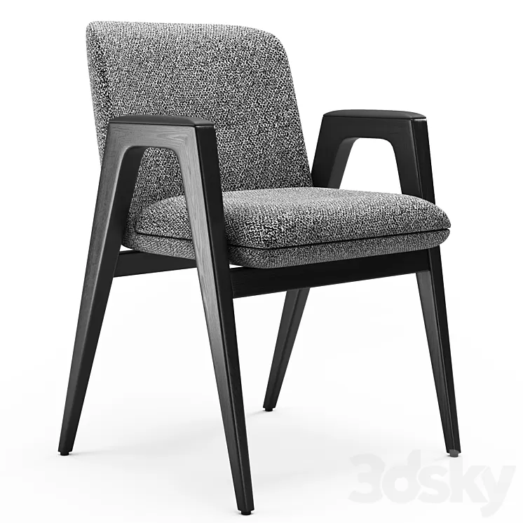 Armchair Minotti Lance Argento 3D Model Free Download