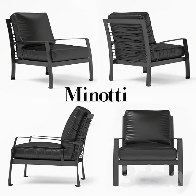 Armchair minotti richards 3D Model