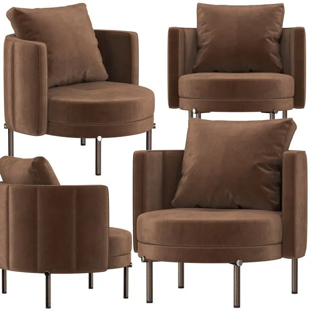 Armchair Minotti Torii 3D Model