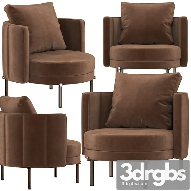 Armchair minotti torii 3D Model Download