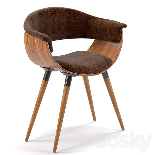 Armchair Monaco Schoko 3D Model