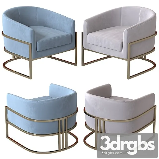 Armchair monica gold by mdehouse 3D Model Download