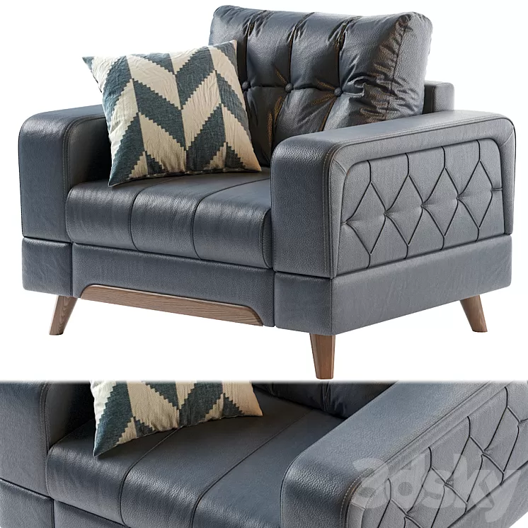 Armchair Monty 156 3D Model Armchair Monty 156 3D Model