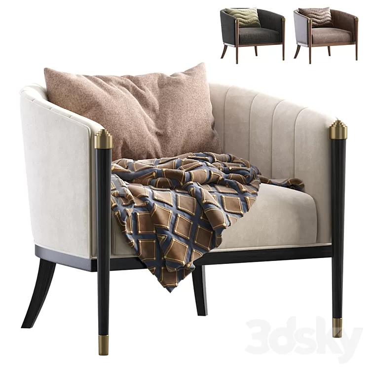 Armchair MUSON by Cazarina Interiors\/Кресло МУСОН 3D Model Free Download