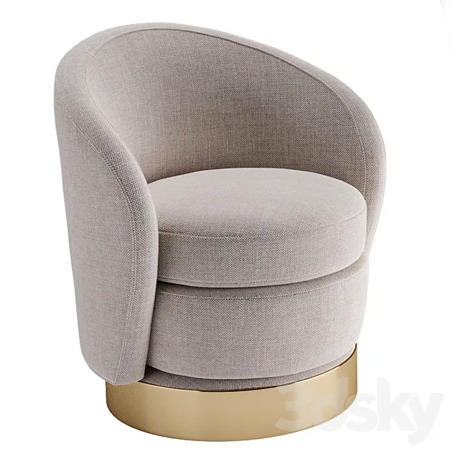 Armchair Napoli Swivel 3D Model