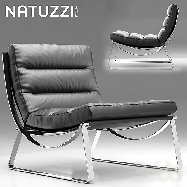 Armchair natuzzi Cammeo 3D Model Armchair natuzzi Cammeo 3D Model