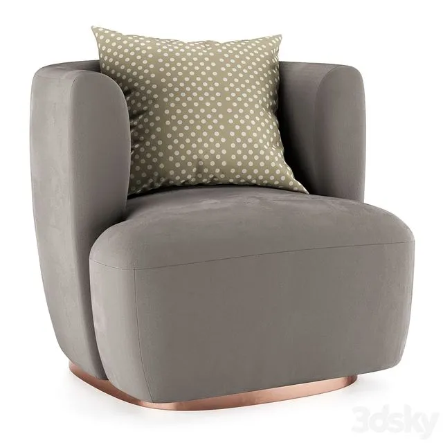 Armchair Nidou 3D Model Armchair Nidou 3D Model