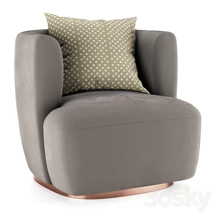 Armchair Nidou 3D Model Armchair Nidou 3D Model