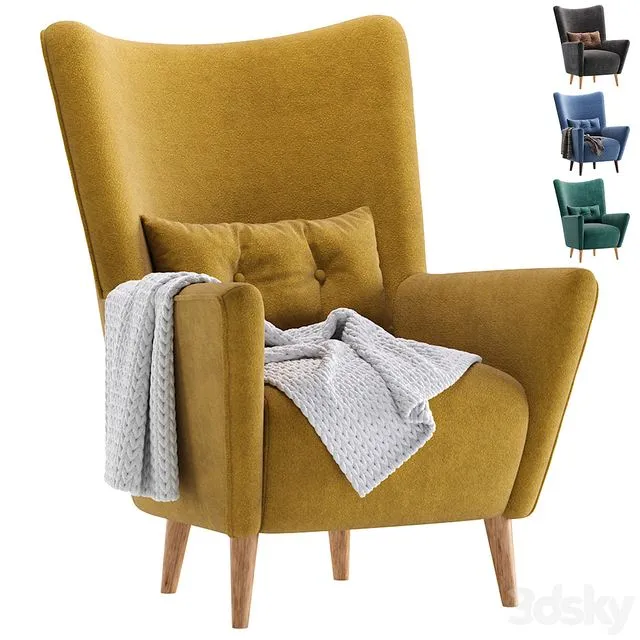 Armchair Nosta Yellow Divan.ru 3D Model