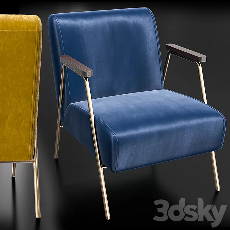 Armchair Oakstaff To4rooms 3D Model Armchair Oakstaff To4rooms 3D Model