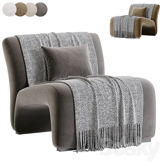 Armchair Olena LA REDOUTE 3D Model