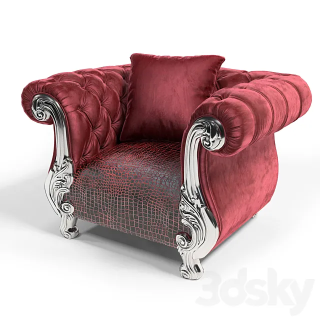 armchair Orsitalia Oceano pelle poltrona 3DModel