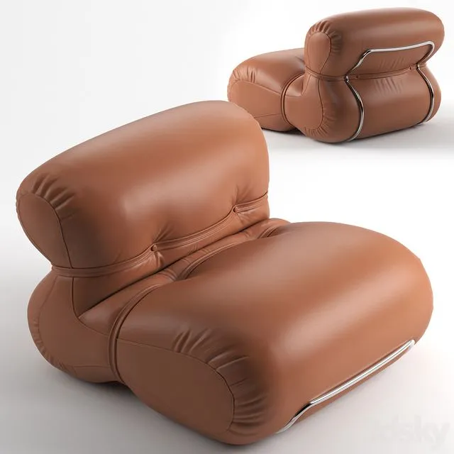 Armchair Orsola By Tacchini 3D Model