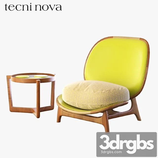 Armchair outdoor yellow tecni nova 3D Model Download