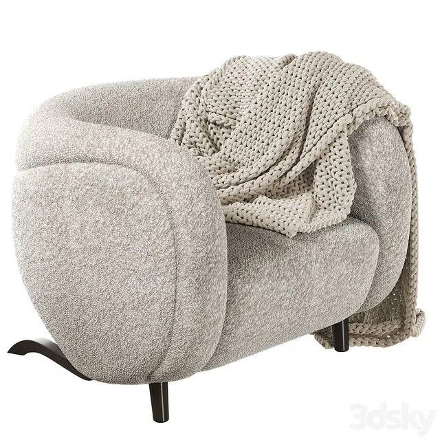 Armchair Pierre Augustin Rose LE MINITORE 3D Model Armchair Pierre Augustin Rose LE MINITORE 3D Model