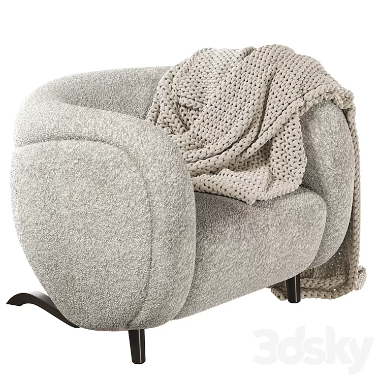 Armchair Pierre Augustin Rose LE MINITORE 3D Model Free Download