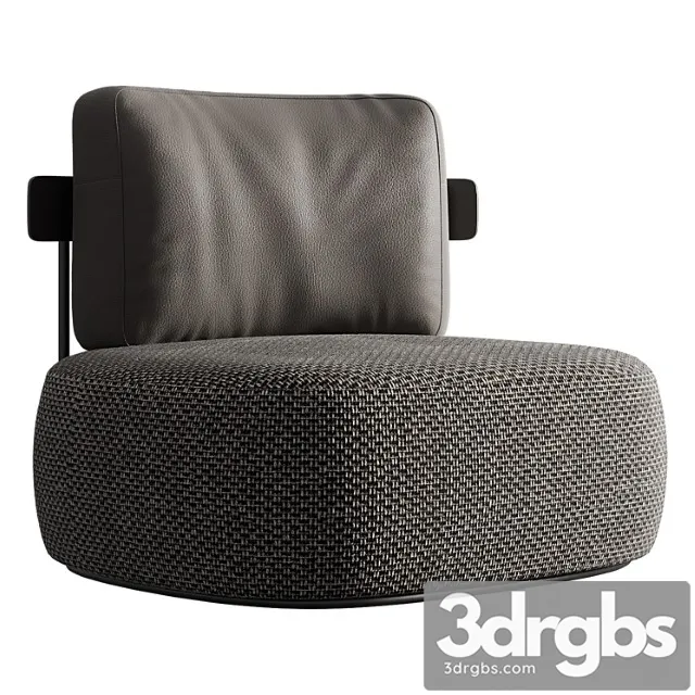 Armchair pierre by flou (two versions)