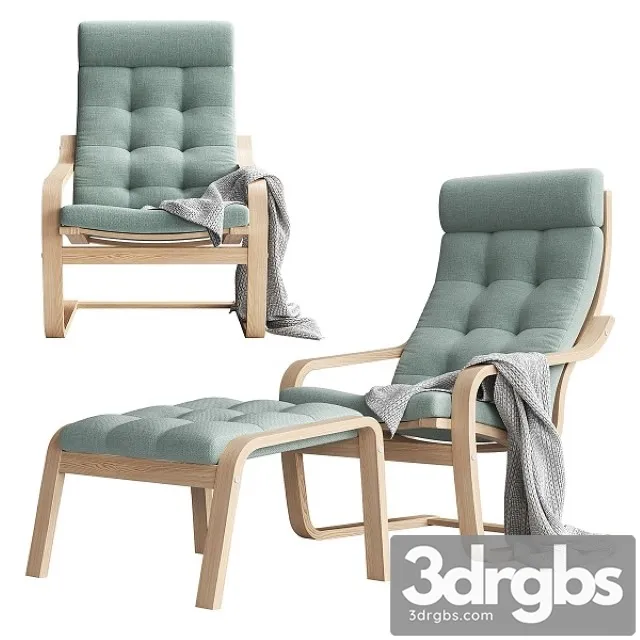 Armchair POANG By IKEA 3D Model Download