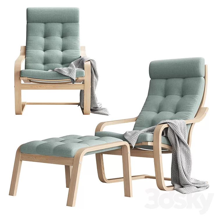 Armchair POANG by IKEA 3D Model Free Download