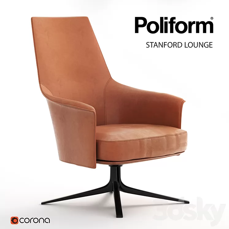 Armchair Poliform STANFORD LOUNGE 3D Model