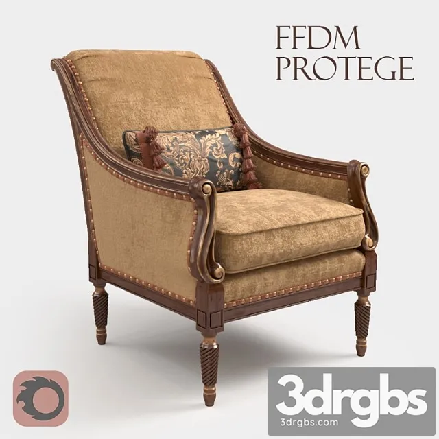 Armchair Protege Briand Ffdm 3D Model Download