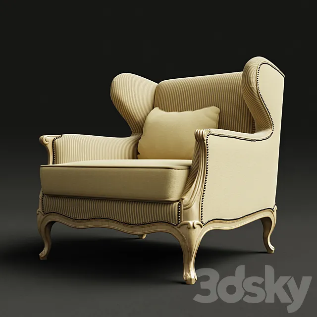 Armchair Provasi PR2832-677 3D Model Armchair Provasi PR2832-677 3D Model
