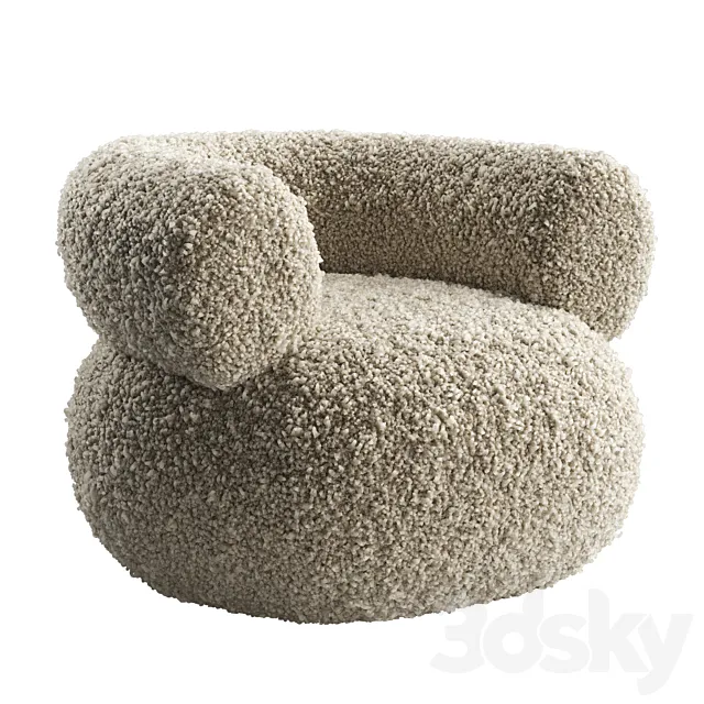 Armchair PUFFER by GOODCOLONY 3D Model Armchair PUFFER by GOODCOLONY 3D Model