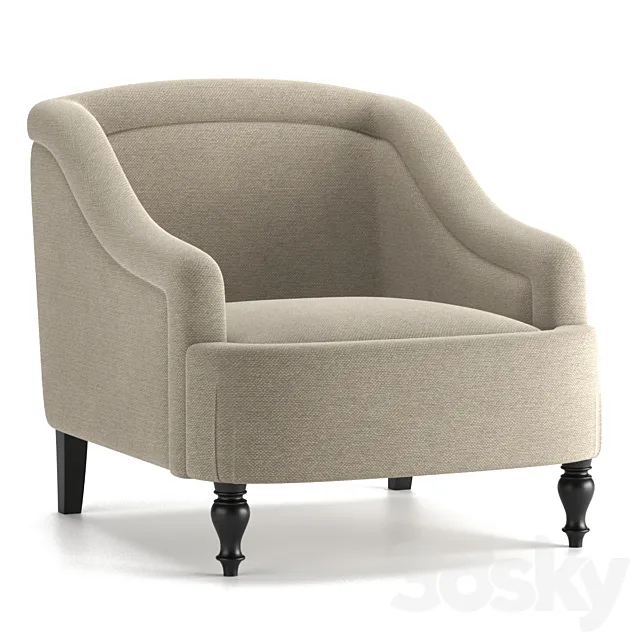 Armchair RALPH LAUREN 3D Model Armchair RALPH LAUREN 3D Model
