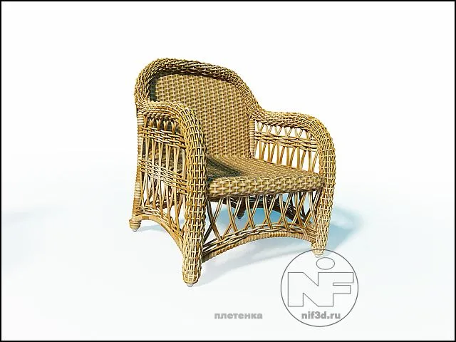 Armchair Rattan 3D Model