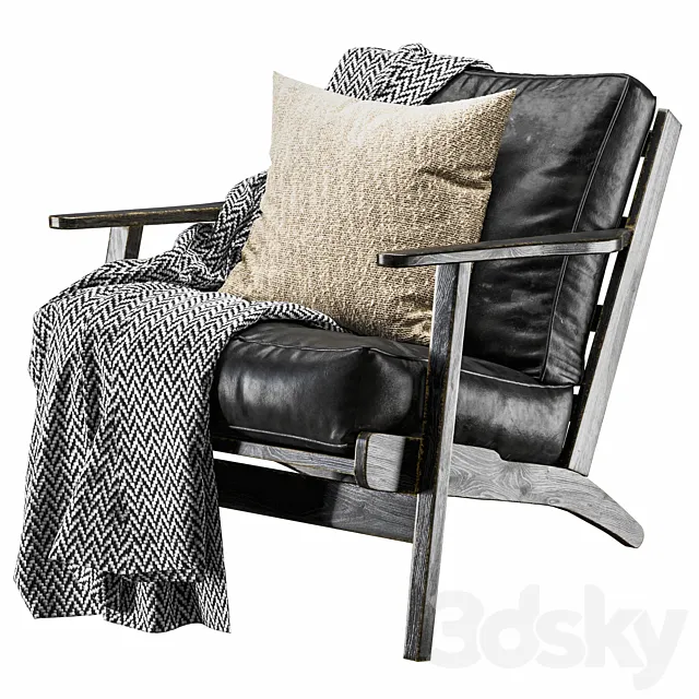 Armchair RAYLAN from POTTERYBARN 3D Model Armchair RAYLAN from POTTERYBARN 3D Model
