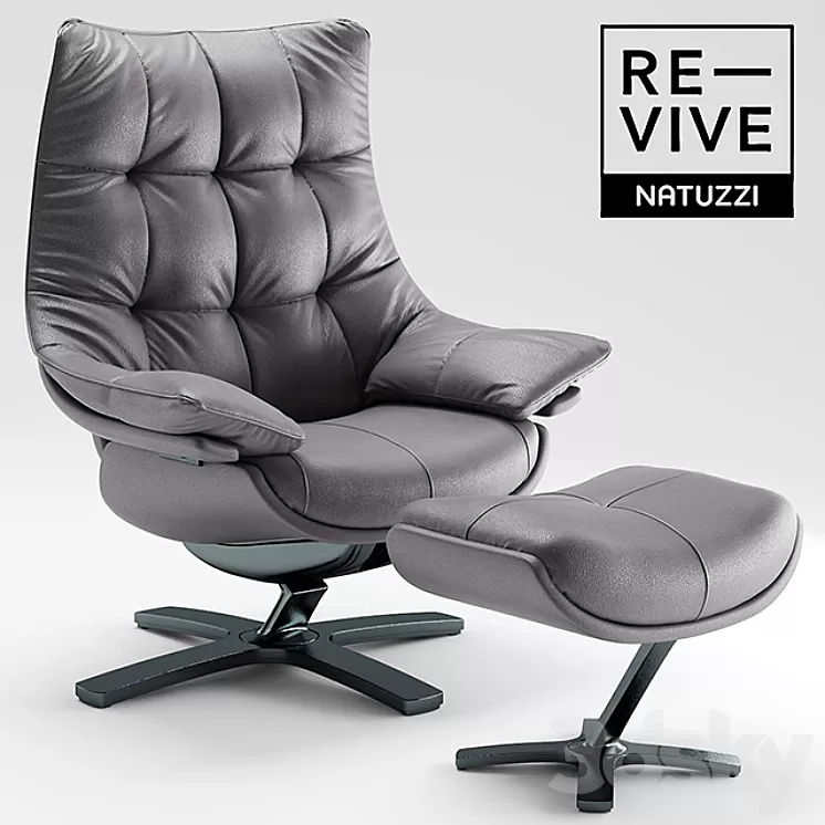 Armchair Re-vive by Natuzzi 3D Model Armchair Re-vive by Natuzzi 3D Model