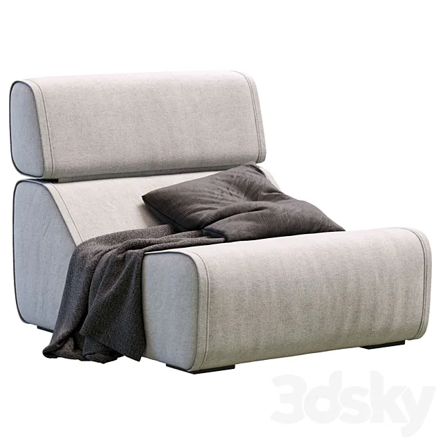 Armchair Ria By Blanche 3D Model Armchair Ria By Blanche 3D Model