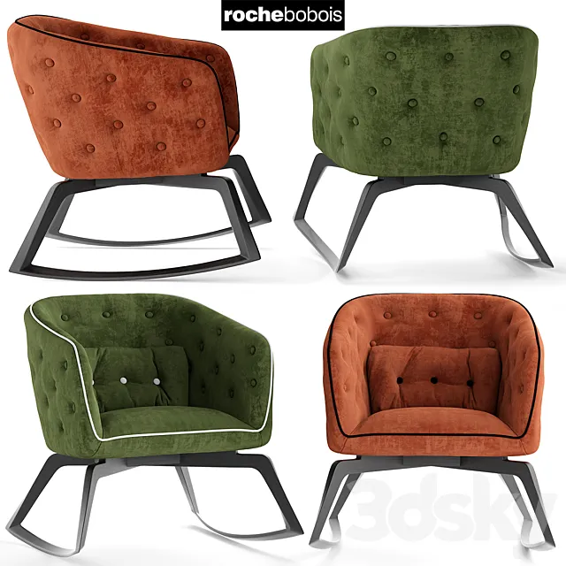 Armchair rochebobois QUADRILLE Rocking armchair 3D Model