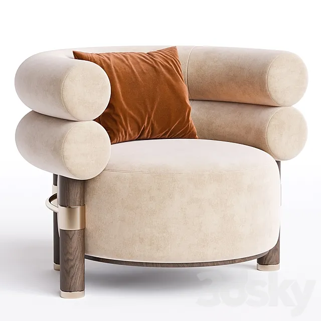 Armchair Rogers 3D Model Armchair Rogers 3D Model