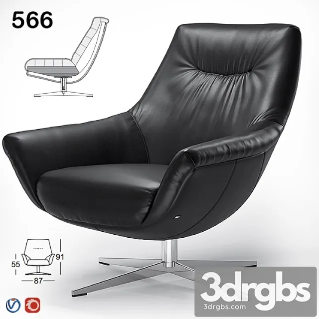 Armchair rolf benz 566