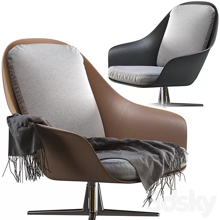 Armchair Romatti Sveva 3D Model Armchair Romatti Sveva 3D Model