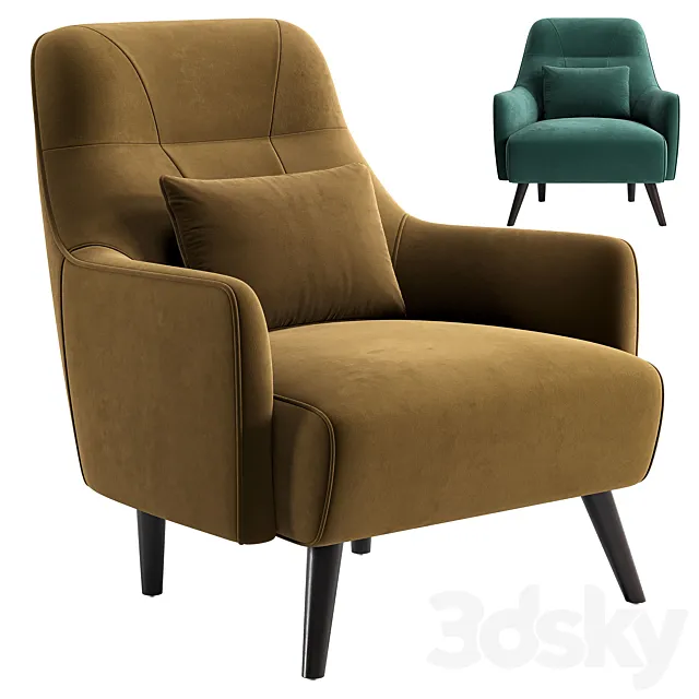 Armchair Rufus 3D Model Armchair Rufus 3D Model