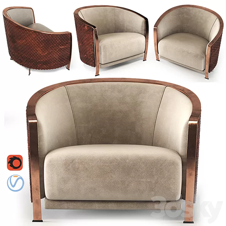 Armchair Rugiano 005_AS 3D Model