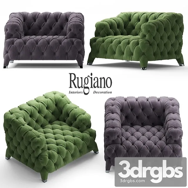 Armchair rugiano cloud 3D Model Download