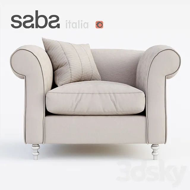 Armchair SABA italia OPIUM 3DModel