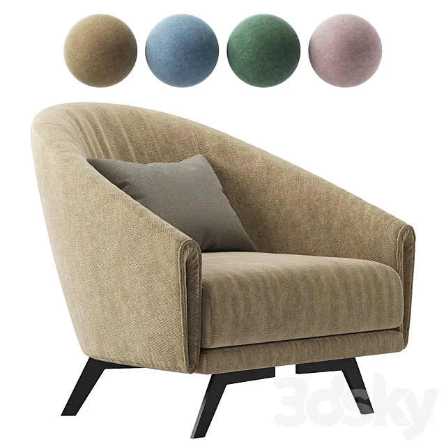 Armchair Saddle by Bonaldo 3D Model