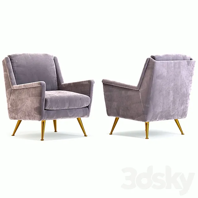 Armchair San Diego Gray 3D Model