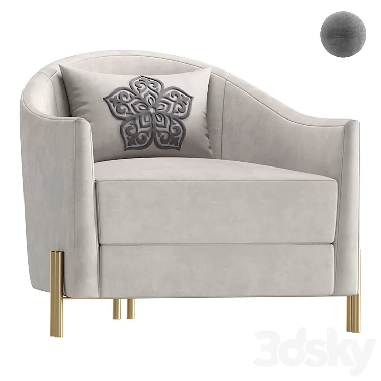 Armchair SAN JOSE Cazarina Interiors/?????? ???-???? 3D Model Armchair SAN JOSE Cazarina Interiors/?????? ???-???? 3D Model