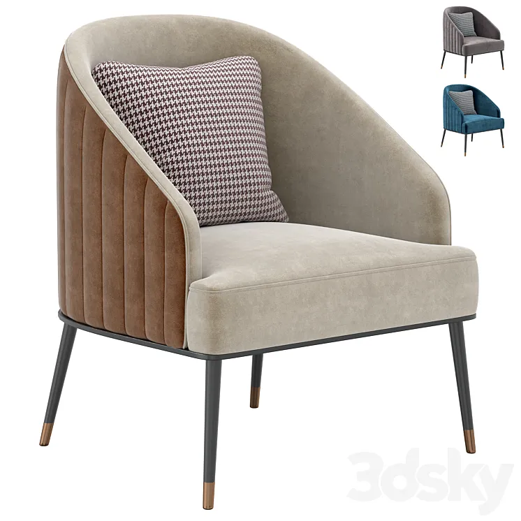 Armchair SHELBY 3D Model Free Download