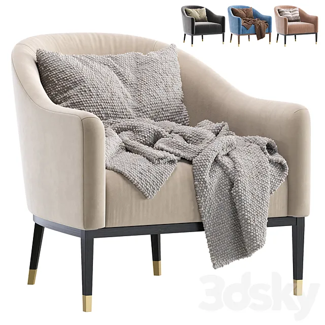 Armchair SHIPROK by Cazarina Interiors_Кресло ШИПРОК 3D Model Armchair SHIPROK by Cazarina Interiors_Кресло ШИПРОК 3D Model