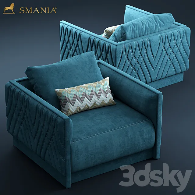 Armchair smania Miami 3D Model