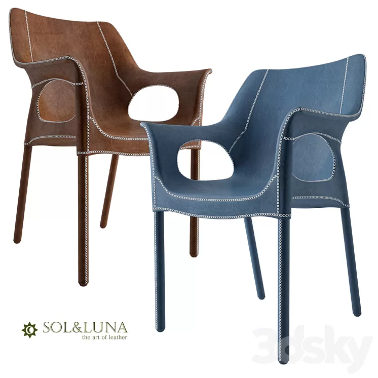 Armchair Sol & Luna Capiata 3D Model