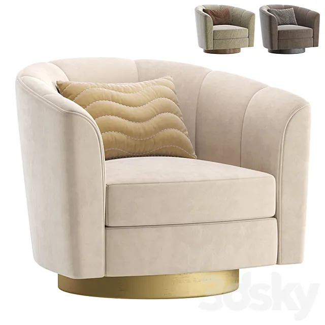 Armchair SORBONNE 2 by Cazarina Interiors_Кресло СОРБОННА 2 3D Model