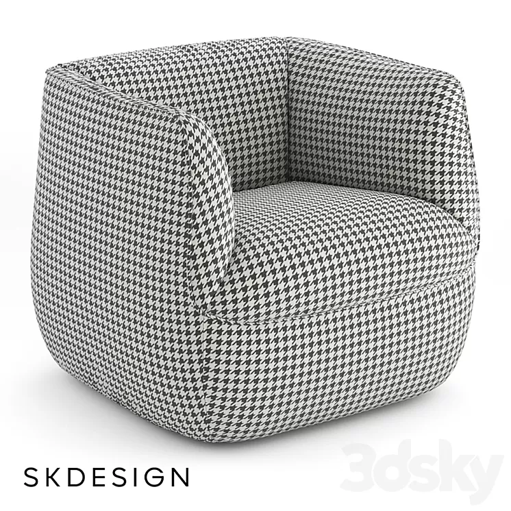 Armchair Spin 3D Model Armchair Spin 3D Model
